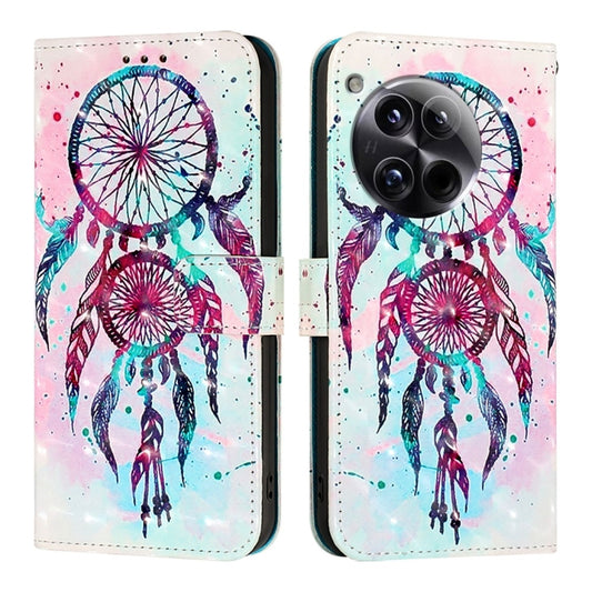 For OnePlus 12 Global 3D Painting Horizontal Flip Leather Phone Case(Color Drop Wind Chimes) by buy2fix