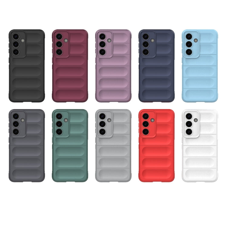 For Samsung Galaxy S25 5G Magic Shield TPU + Flannel Phone Case(Wine Red) by buy2fix