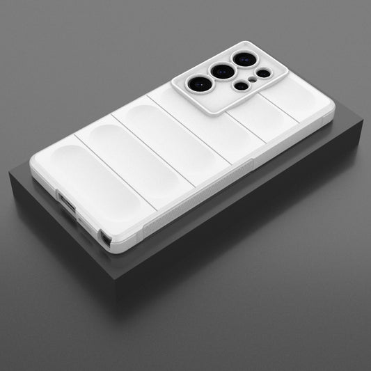 For Samsung Galaxy S25 Ultra 5G Magic Shield TPU + Flannel Phone Case(White) by buy2fix