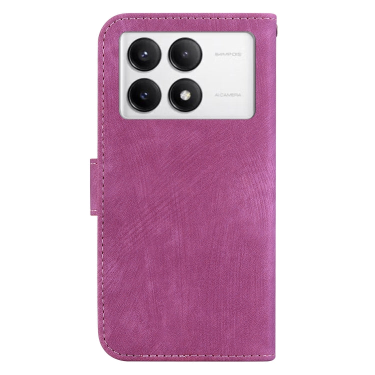 For Redmi K70 / K70 Pro Little Tiger Embossed Leather Phone Case(Rose Red) - Xiaomi Cases by buy2fix | Online Shopping UK | buy2fix