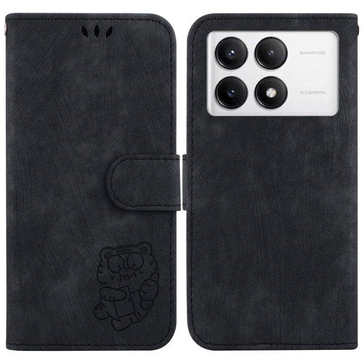 For Redmi K70 / K70 Pro Little Tiger Embossed Leather Phone Case(Black) - Xiaomi Cases by buy2fix | Online Shopping UK | buy2fix