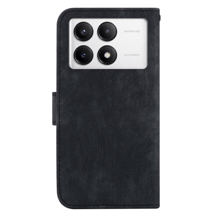 For Redmi K70 / K70 Pro Little Tiger Embossed Leather Phone Case(Black) - Xiaomi Cases by buy2fix | Online Shopping UK | buy2fix