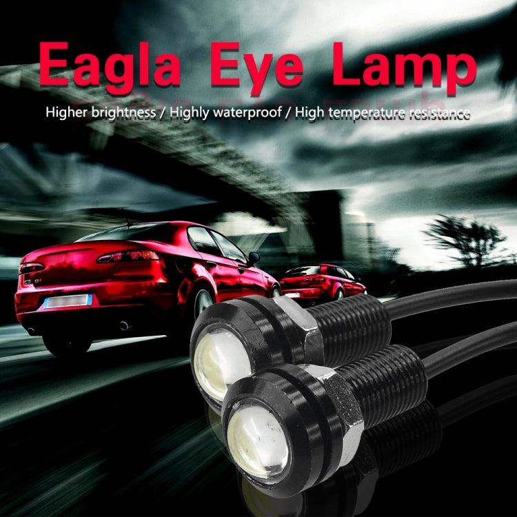 10pcs 23mm 1.5W DC12V Motorcycle Eagle Eye Light Double Lens Strobe Light(Red Light) by buy2fix
