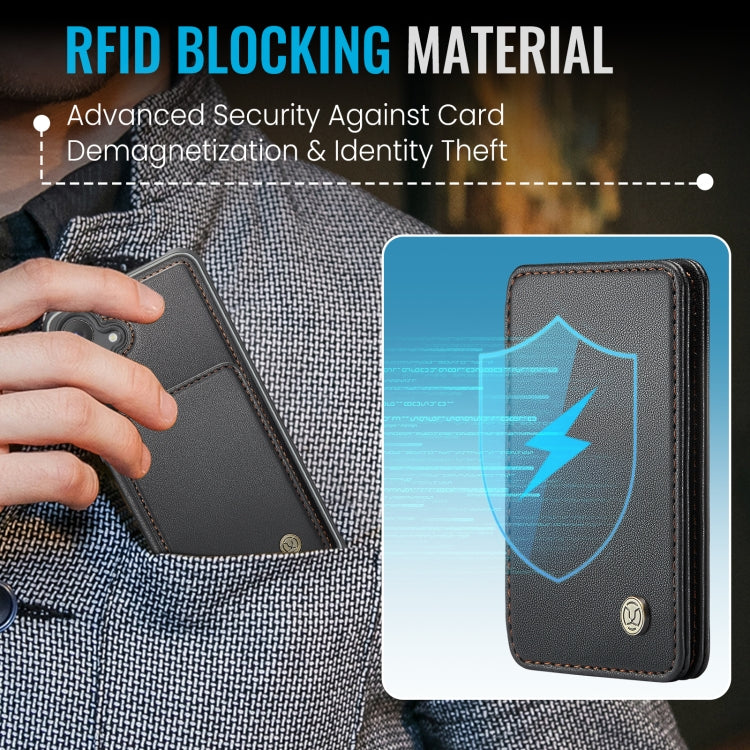 For Samsung Galaxy S24 FE 5G JEEHOOD J05 Business Magnetic Style RFID Leather Phone Case(Black) - Galaxy S24 FE 5G Cases by JEEHOOD | Online Shopping UK | buy2fix