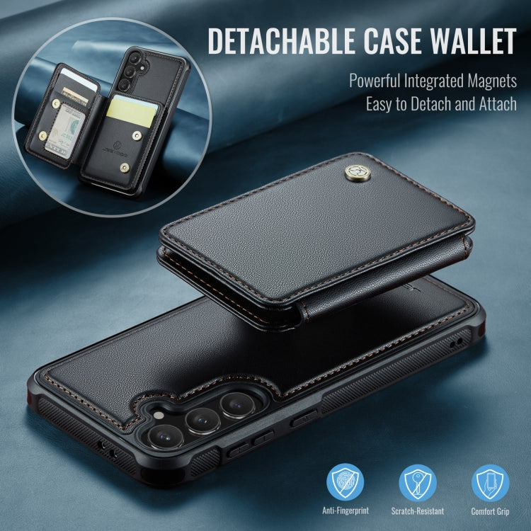 For Samsung Galaxy S24 FE 5G JEEHOOD J05 Business Magnetic Style RFID Leather Phone Case(Black) - Galaxy S24 FE 5G Cases by JEEHOOD | Online Shopping UK | buy2fix