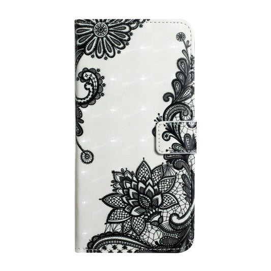 For Samsung Galaxy S25 Ultra 5G Oil Embossed 3D Drawing Leather Phone Case(Lace Flower) by buy2fix