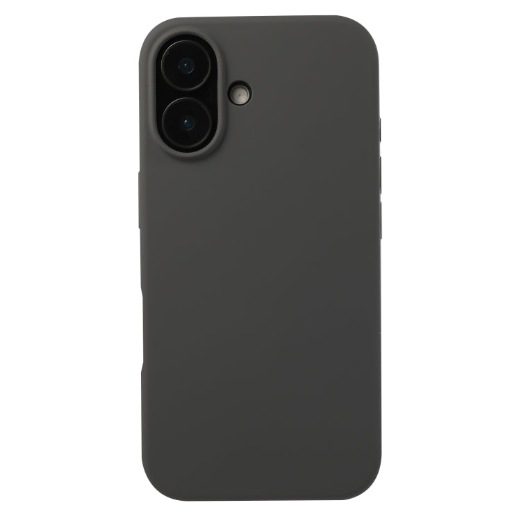 For iPhone 16 Liquid Silicone Phone Case(Charcoal Black) - iPhone 16 Cases by buy2fix | Online Shopping UK | buy2fix