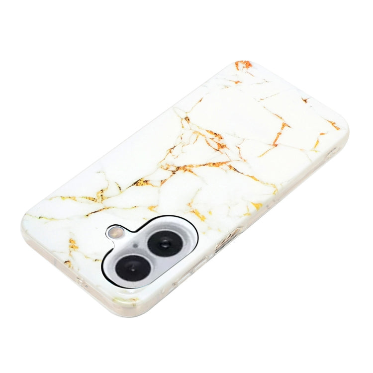 For iPhone 16 Plus IMD Marble TPU Phone Case(White) by buy2fix
