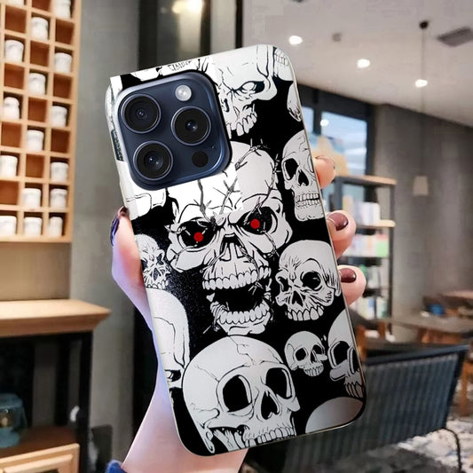 For iPhone 16 Pro Colored Drawing Pattern TPU Phone Case(Skull) by buy2fix