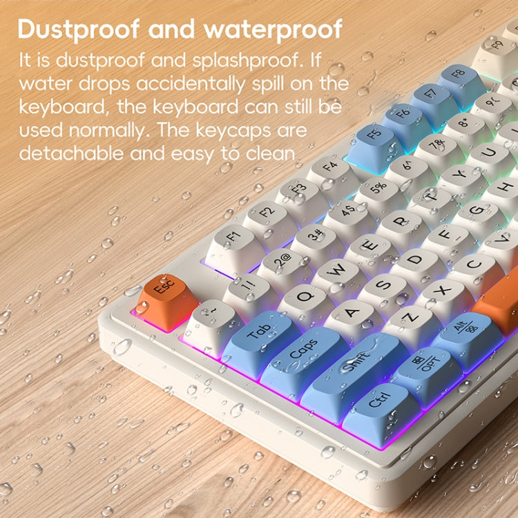 LANGTU L98 Wired RGB Gaming Keyboard(Cream White) - Wired Keyboard by LANGTU | Online Shopping UK | buy2fix