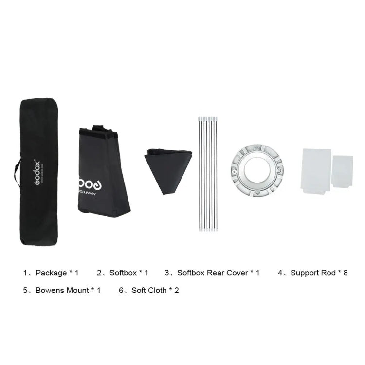Godox Octagon Softbox Flash Speedlite Studio Photo Light Soft Box with Bowens Mount, Size:140cm by Godox