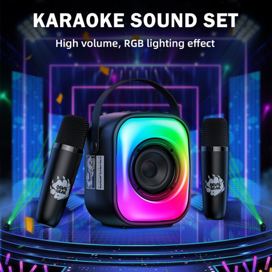 ONIKUMA L7 5W Karaoke Bluetooth Speaker with 2 Microphones(Black) - Desktop Speaker by ONIKUMA | Online Shopping UK | buy2fix