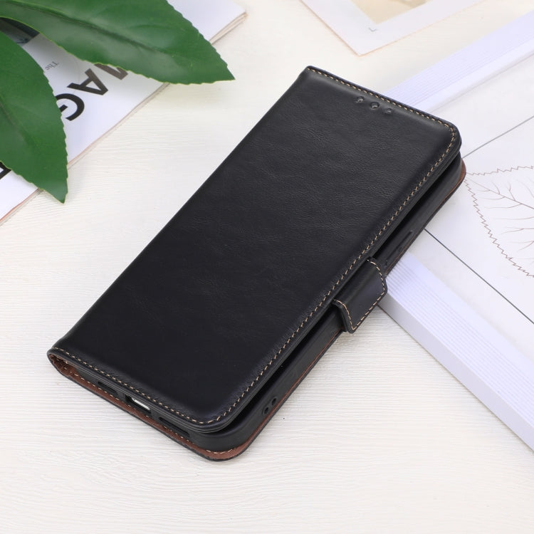 For Sony Xperia 10 VI Magnetic Crazy Horse Texture Genuine Leather RFID Phone Case(Black) - Sony Cases by buy2fix | Online Shopping UK | buy2fix