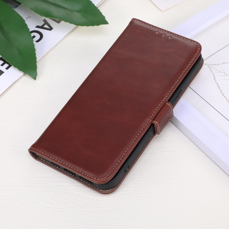 For Sony Xperia 10 VI Magnetic Crazy Horse Texture Genuine Leather RFID Phone Case(Brown) - Sony Cases by buy2fix | Online Shopping UK | buy2fix