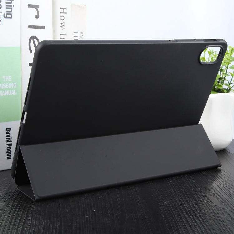 For Huawei MatePad 11.5 S GEBEI 3-folding Holder Shockproof Flip Leather Tablet Case(Black) by GEBEI