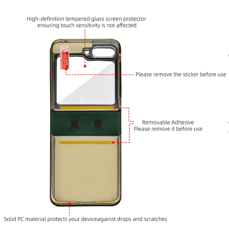 For Samsung Galaxy Z Flip5 VIETAO Integrated Embossed Pattern Full Coverage Phone Case with Wrist Strap(Brown) - Galaxy Z Flip5 Cases by VIETAO | Online Shopping UK | buy2fix