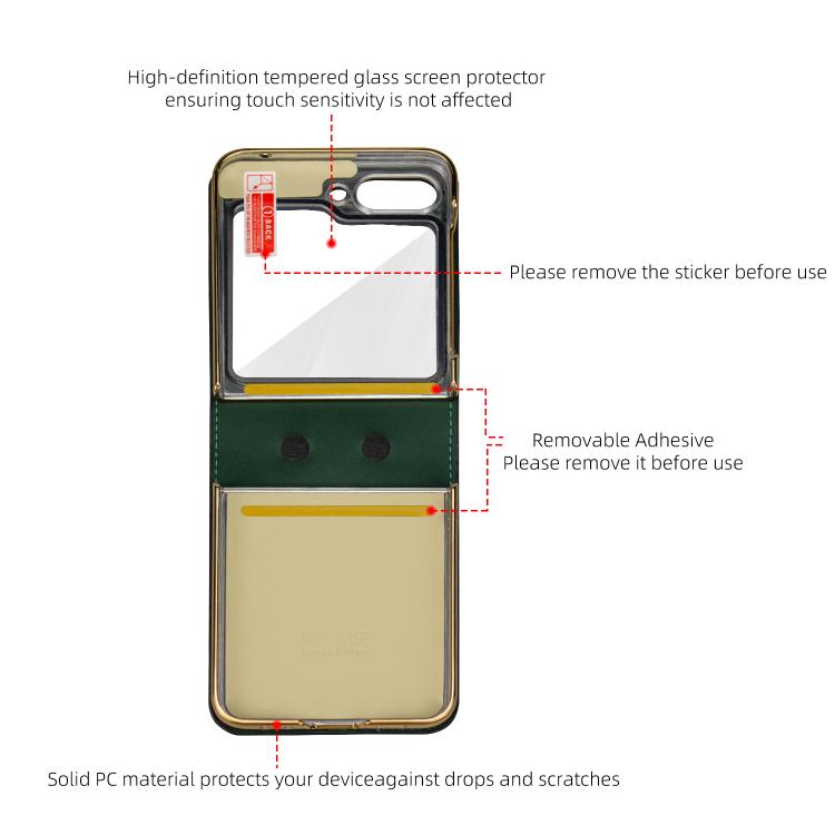 For Samsung Galaxy Z Flip6 VIETAO Integrated Embossed Pattern Full Coverage Phone Case with Wrist Strap(Brown) - Galaxy Z Fold6 5G Cases by VIETAO | Online Shopping UK | buy2fix