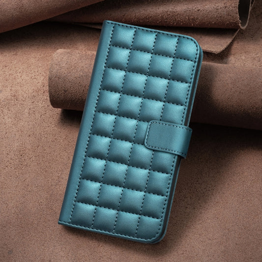 For iPhone 16e Square Texture Leather Phone Case(Green) by buy2fix