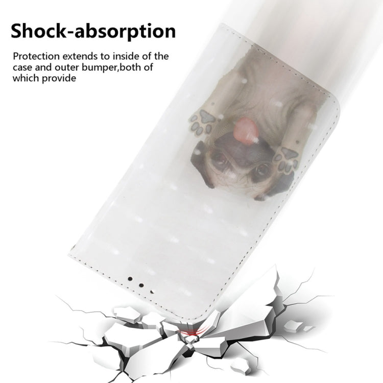 For Samsung Galaxy S25+ 5G 3D Colored Flip Leather Phone Case(Pug) by buy2fix