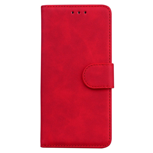 For Samsung Galaxy S25 5G Skin Feel Pure Color Flip Leather Phone Case(Red) by buy2fix