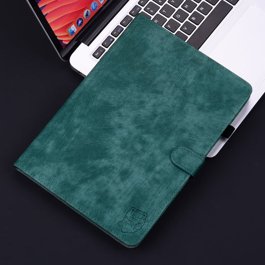 For Huawei MatePad SE 11 2024 Tiger Pattern Flip Leather Tablet Case(Dark Green) by buy2fix