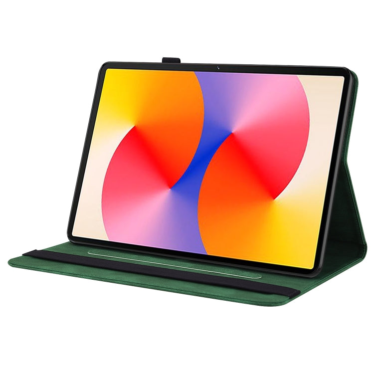 For Huawei MatePad SE 11 2024 Butterfly Flower Embossed Leather Tablet Case(Green) - Huawei by buy2fix | Online Shopping UK | buy2fix