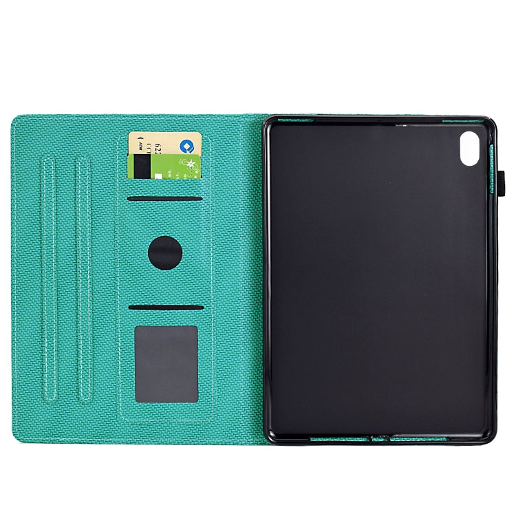 For iPad 2025 / 2022 Solid Color Fiber Texture Smart Tablet Leather Case(Lake Green) - iPad 2025 / 2022 Cases by buy2fix | Online Shopping UK | buy2fix