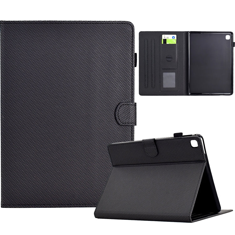 For iPad 10.2 2020 / 2019 Solid Color Fiber Texture Smart Tablet Leather Case(Black) - iPad 10.2 Cases by buy2fix | Online Shopping UK | buy2fix