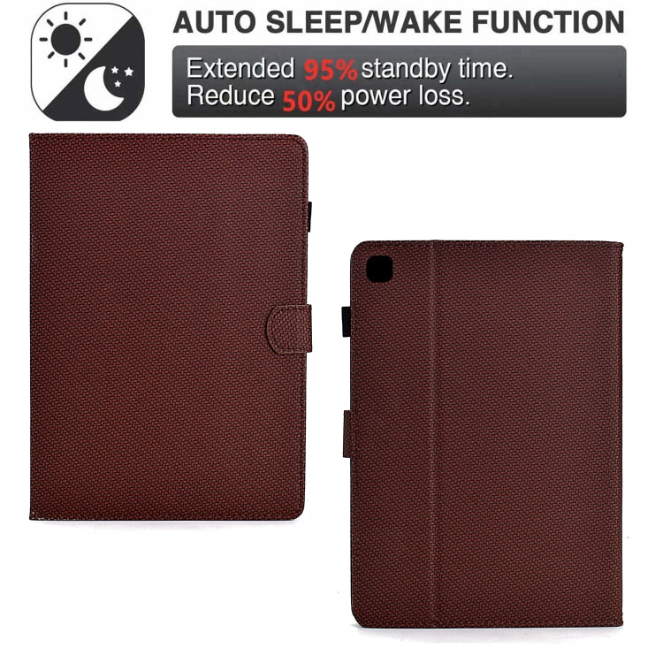 For iPad Air / Air 2 / 9.7 2017 / 2018 Solid Color Fiber Texture Smart Tablet Leather Case(Brown) - iPad 9.7 (2018) & (2017) Cases by buy2fix | Online Shopping UK | buy2fix