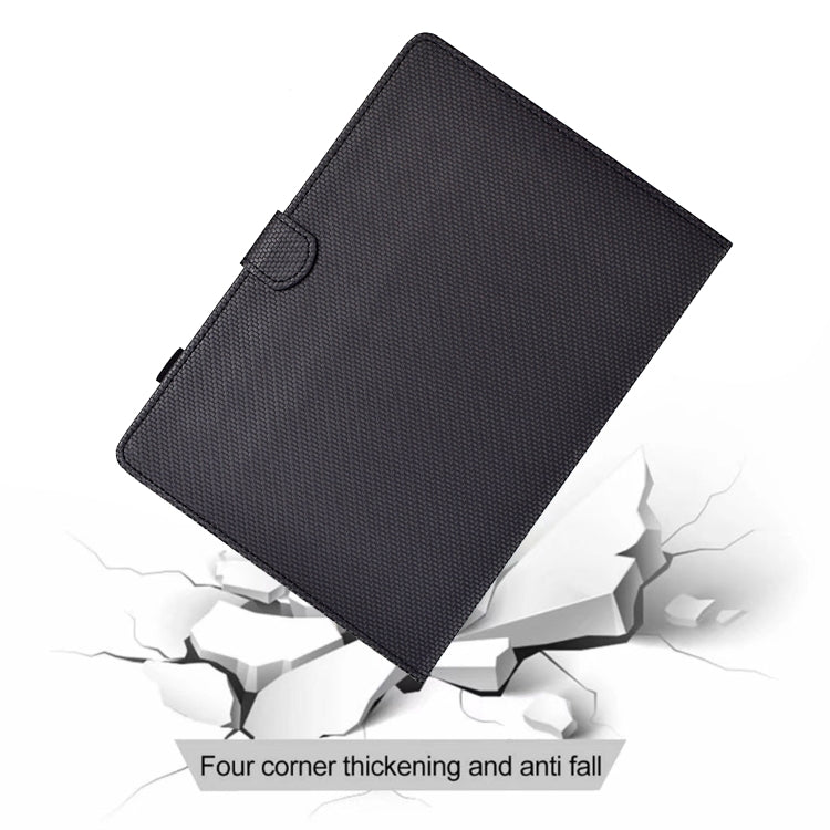 For Samsung Galaxy Tab S7 / S8 Solid Color Fiber Texture Smart Tablet Leather Case(Black) by buy2fix