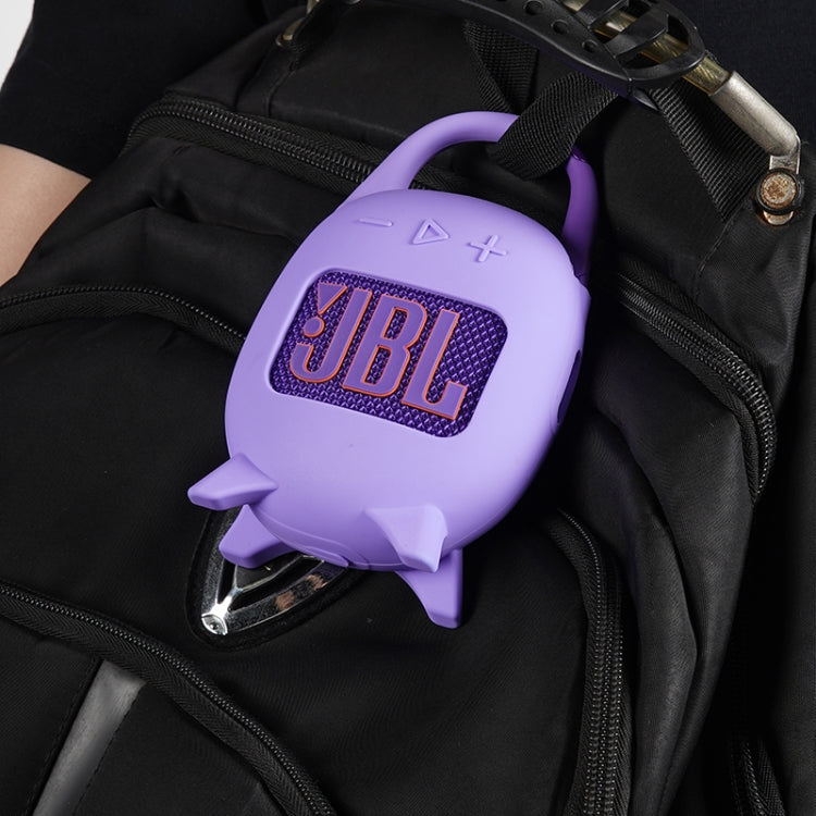 For JBL Clip 5 Portable Speaker Soft Silicone Protective Case(Purple) - Protective Case by buy2fix | Online Shopping UK | buy2fix