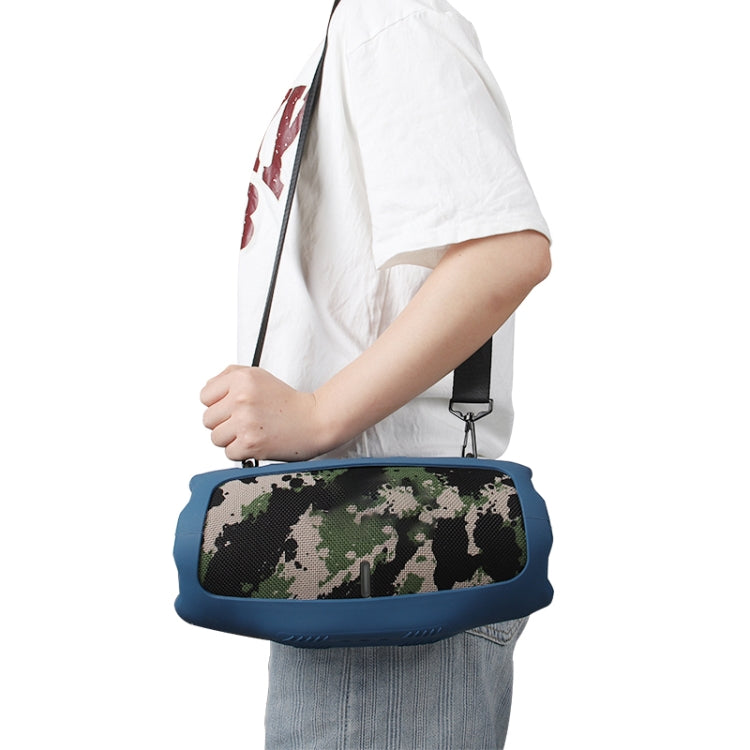 For JBL Xtreme 4 Bluetooth Speaker Soft Silicone Protective Cover Storage Case(Blue) - Protective Case by buy2fix | Online Shopping UK | buy2fix