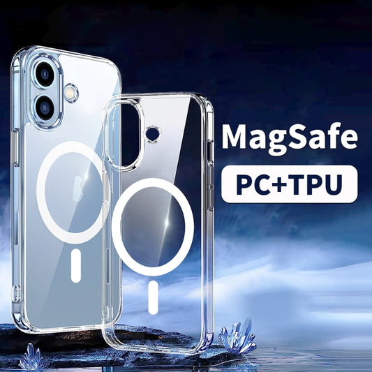 For iPhone 15 Plus ViLi MAG-C Series MagSafe Magnetic PC + TPU Phone Case(Transparent) by ViLi