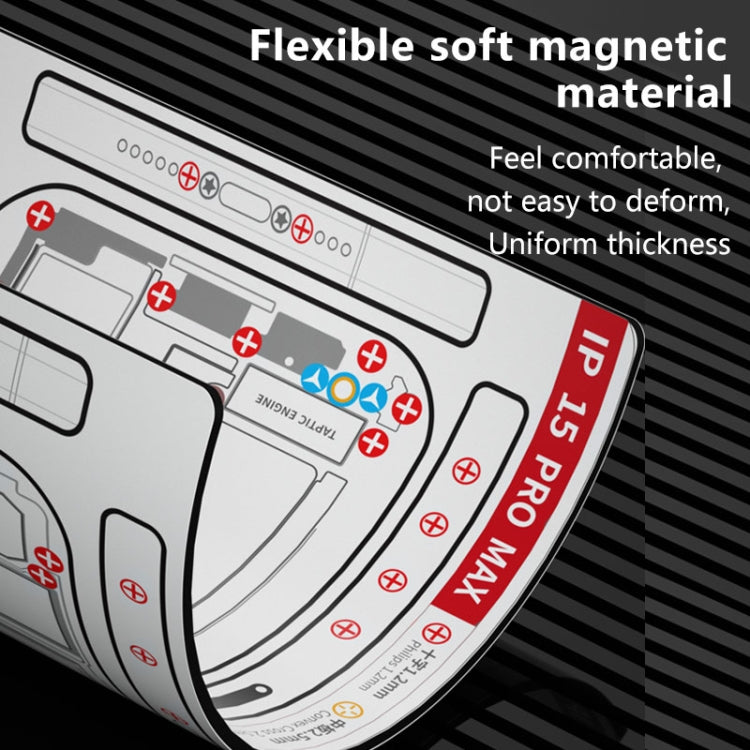 For iPhone 15 Plus MaAnt Double-sided Screw Positioning Flexible Soft Magnetic Pad - Magnetic Screws Mat by MaAnt | Online Shopping UK | buy2fix