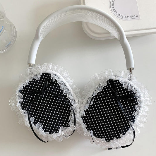 For Apple AirPods Max Headphones Lace Protective Case(Black) by buy2fix