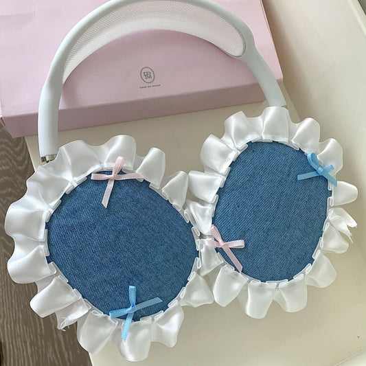 For Apple AirPods Max Headphones Lace Protective Case(Blue) by buy2fix