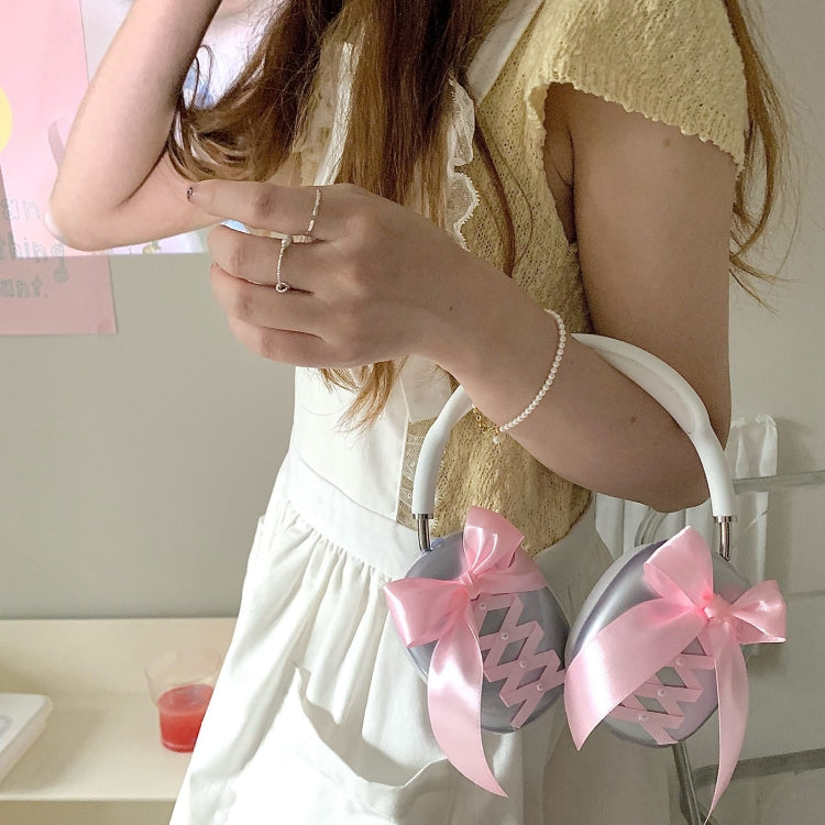 For Apple AirPods Max Headphones Ribbon Transparent Protective Case(Blue) by buy2fix