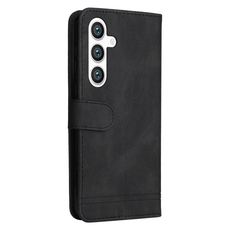 For Samsung Galaxy S25+ 5G Skin Feel Life Tree Metal Button Leather Phone Case(Black) - Galaxy S25+ 5G Cases by buy2fix | Online Shopping UK | buy2fix