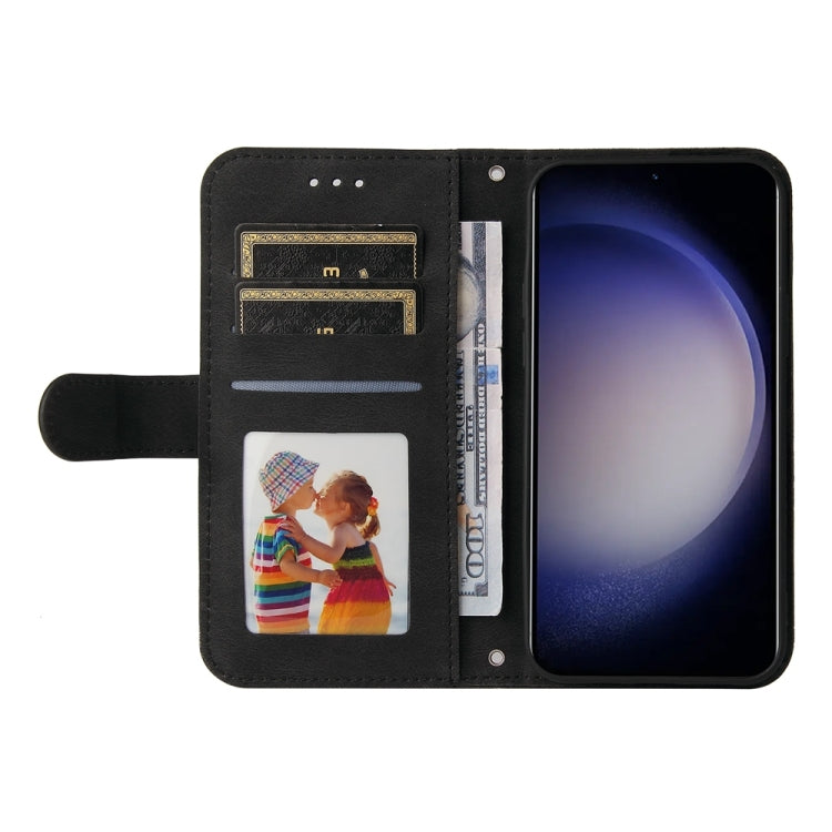 For Samsung Galaxy S25+ 5G Skin Feel Life Tree Metal Button Leather Phone Case(Black) - Galaxy S25+ 5G Cases by buy2fix | Online Shopping UK | buy2fix