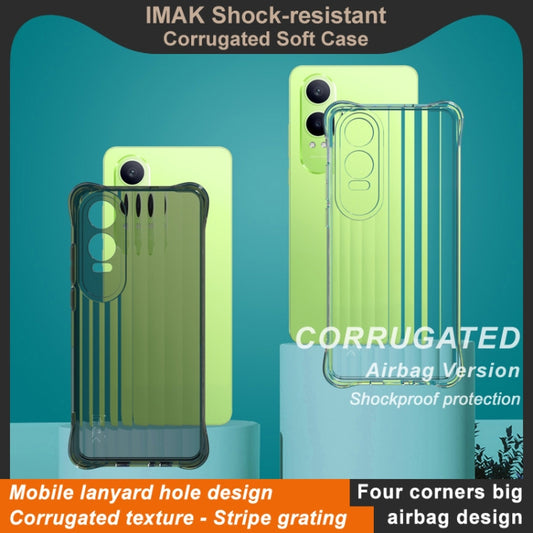 For OnePlus Nord CE4 Lite 5G IMAK Corrugated Texture Airbag TPU Phone Case(Transparent) by imak