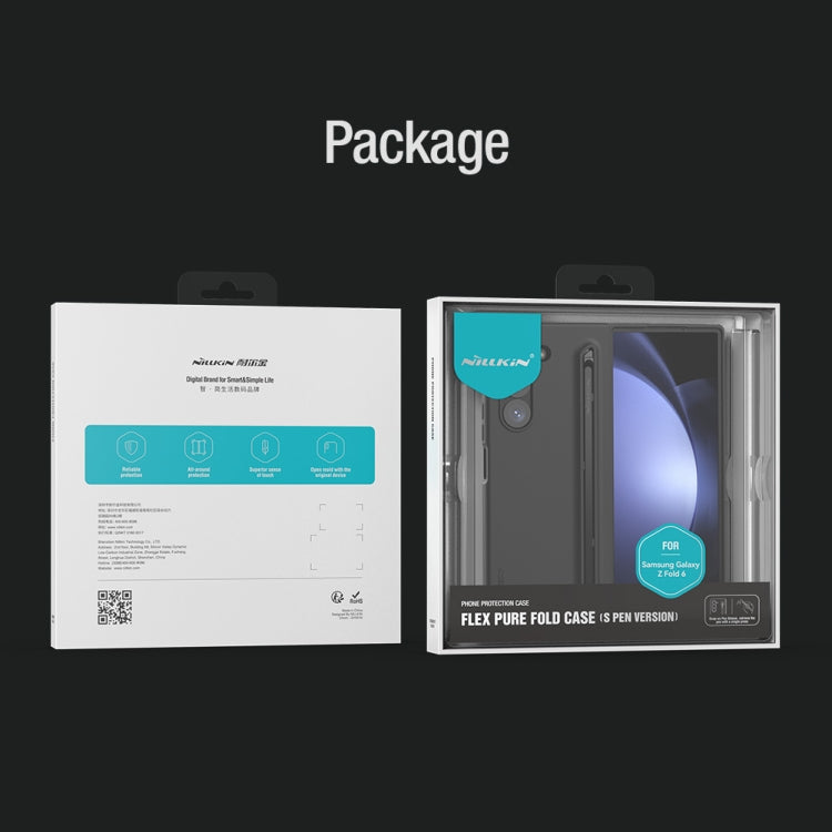 For Samsung Galaxy Z Fold6 5G NILLKIN Flex Pure PC + Liquid Silicone Phone Case with S Pen(Green) by NILLKIN