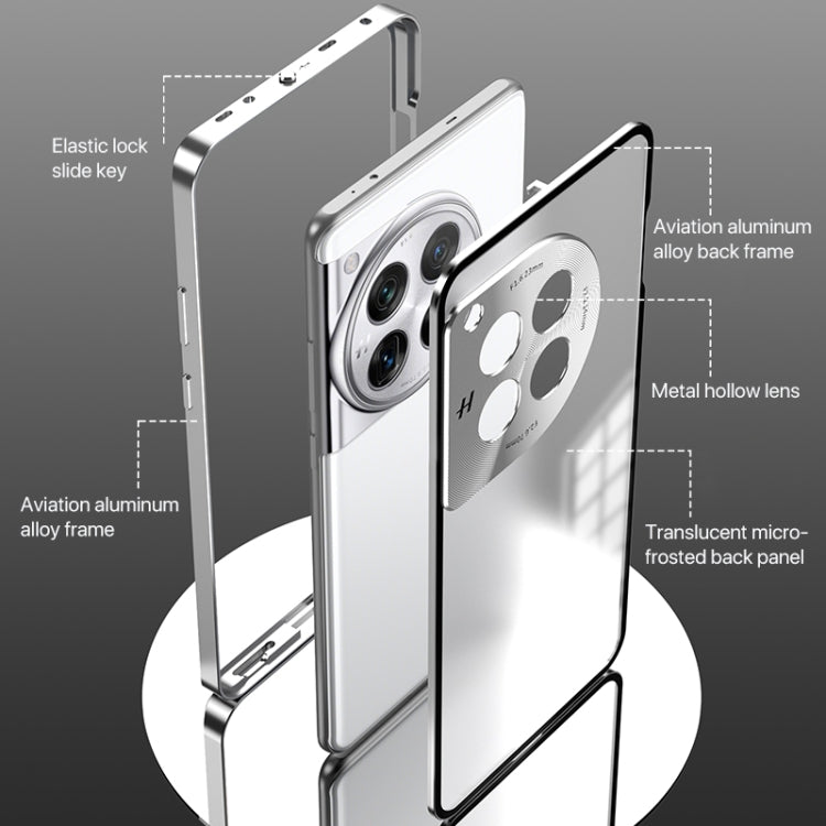 For OnePlus 13 Snap Buckle Single-sided Metal Frame Frosted Phone Case(Dark Green) - OnePlus Cases by buy2fix | Online Shopping UK | buy2fix
