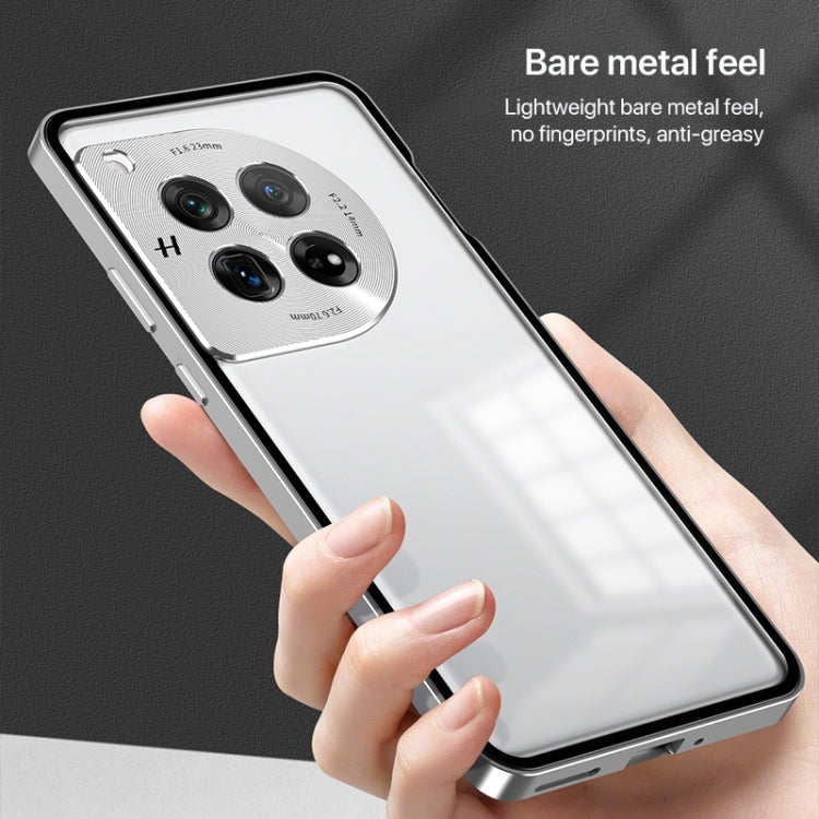For OnePlus 13 Snap Buckle Single-sided Metal Frame Frosted Phone Case(Dark Green) - OnePlus Cases by buy2fix | Online Shopping UK | buy2fix