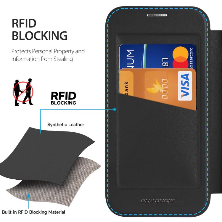 For iPhone 17 Pro Max DUX DUCIS Skin X Pro Series MagSafe Ring Holder Leather Phone Case(Black) - iPhone 17 Pro Max Cases by DUX DUCIS | Online Shopping UK | buy2fix