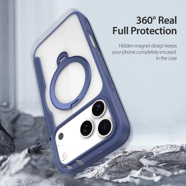 For iPhone 17 Pro Max DUX DUCIS Skin X Pro Series MagSafe Ring Holder Leather Phone Case(Blue) - iPhone 17 Pro Max Cases by DUX DUCIS | Online Shopping UK | buy2fix