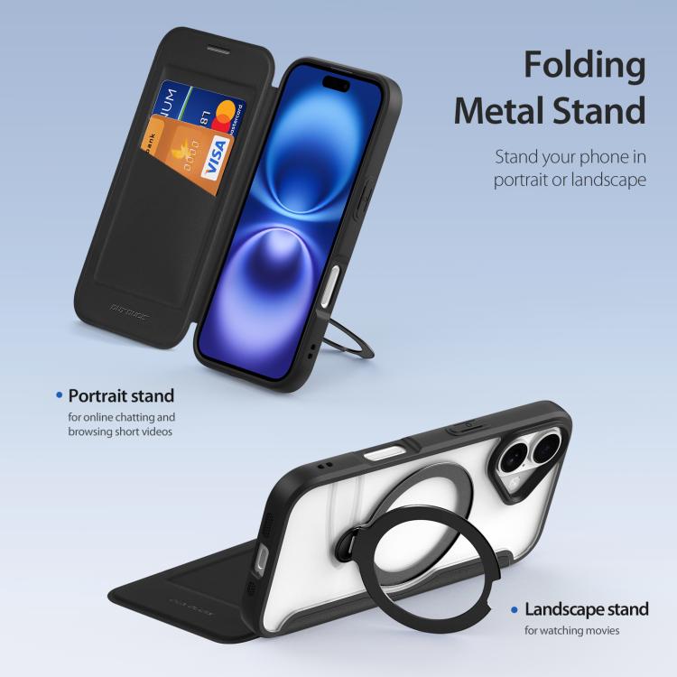 For iPhone 17 DUX DUCIS Skin X Pro Series MagSafe Ring Holder Leather Phone Case(Black) - iPhone 17 Cases by DUX DUCIS | Online Shopping UK | buy2fix