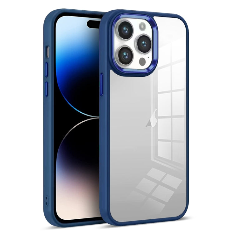 For iPhone 14 Pro Colorful Armor Transparent Phone Case(Blue) - iPhone 14 Pro Cases by buy2fix | Online Shopping UK | buy2fix