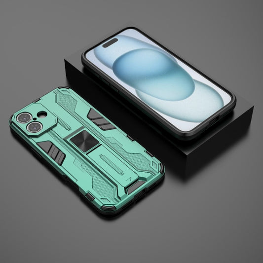 For iPhone 16 Plus Supersonic PC + TPU Holder Phone Case(Green) by buy2fix