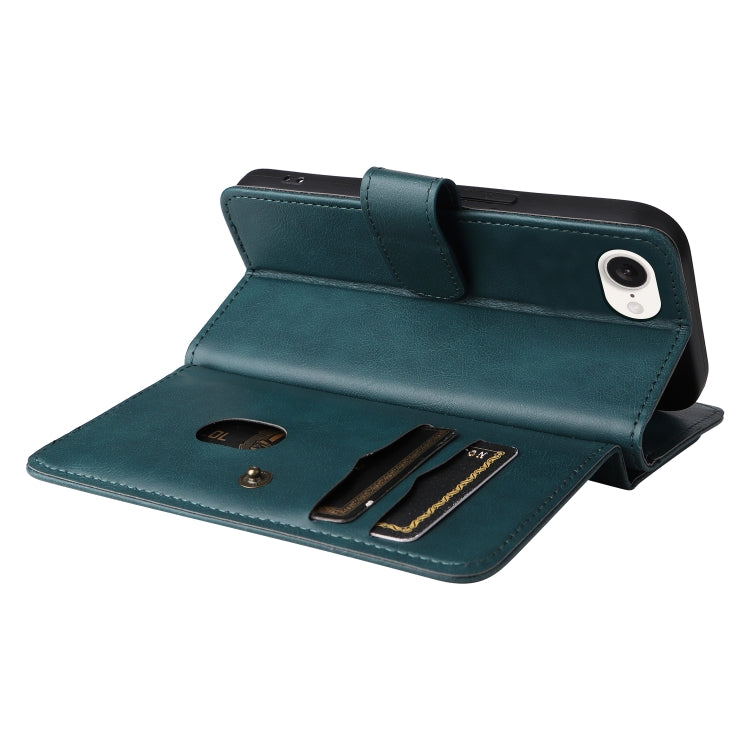 For iPhone 16e Multi-Function Wallet 10 Card Slots Leather Phone Case(Dark Green) - iPhone 16e Cases by buy2fix | Online Shopping UK | buy2fix