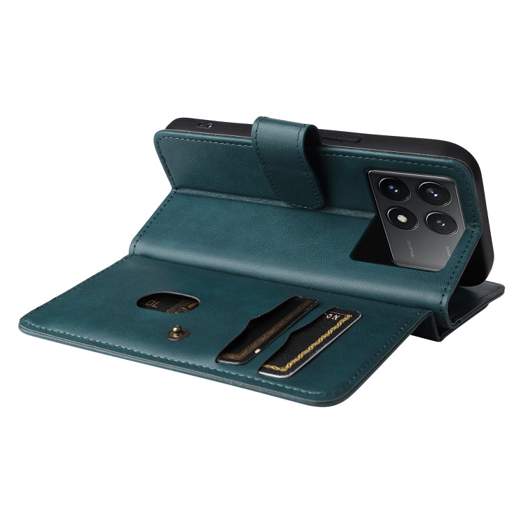 For Redmi K70 Multi-Function Wallet 10 Card Slots Leather Phone Case(Dark Green) - Xiaomi Cases by buy2fix | Online Shopping UK | buy2fix